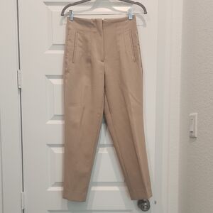 Zara Tan Ankle Cropped Pants